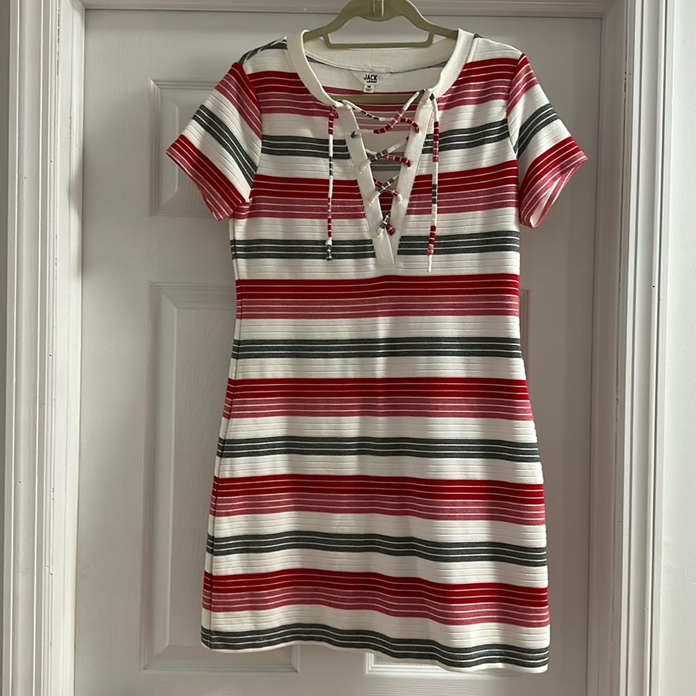 Red, White & Blue striped Jack by BB Dakota dress. Size M
